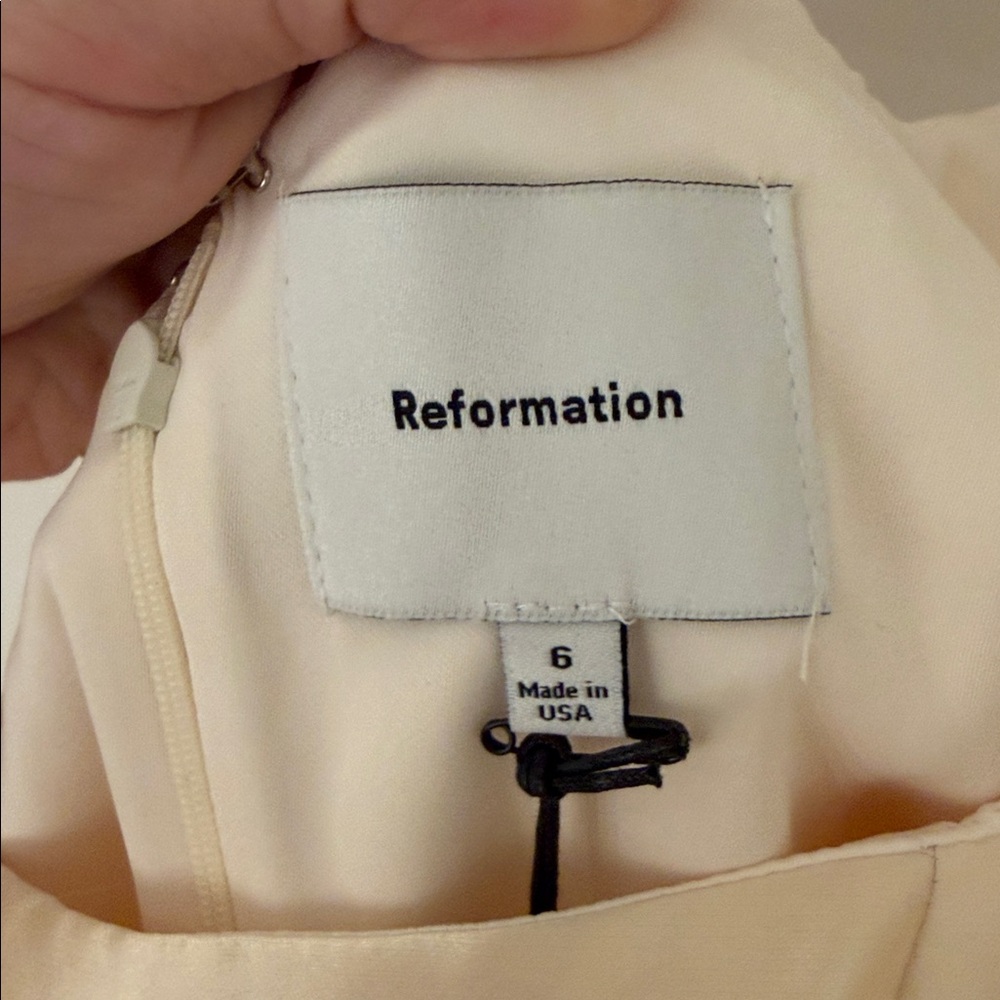 Reformation Cream Square-Neck Mini Dress - Picture 11 of 14